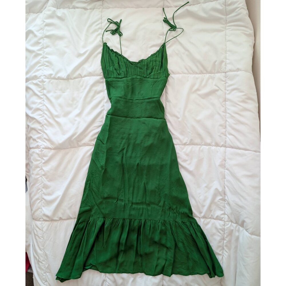 Reformation Green Emersyn Midi Dress
